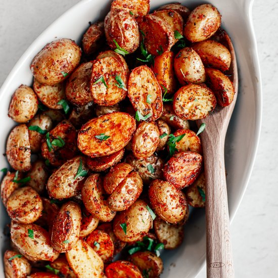 Crispy Oven Roasted Mini Potatoes