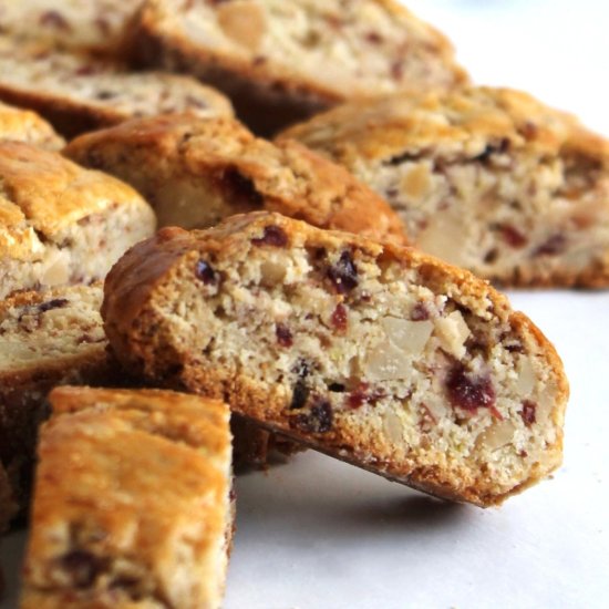 Mini Cranberry Macadamia Biscotti