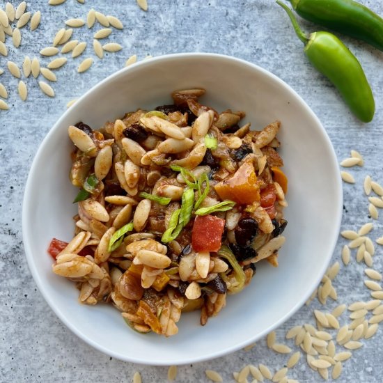 Veggie Orzo Taco Bowls