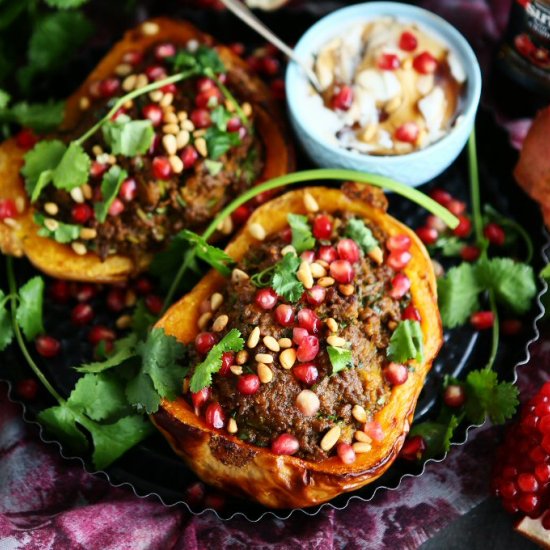 Middle Eastern Stuffed Butternut Squash