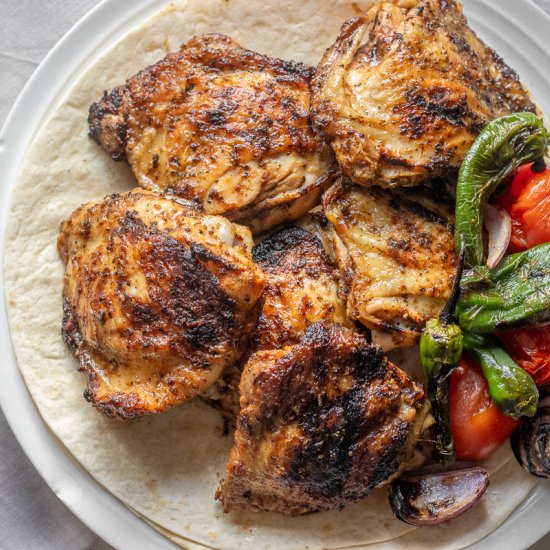 Grilled BBQ Chicken Thighs