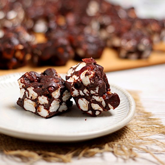 Chocolate Cherry Marshmallow Square