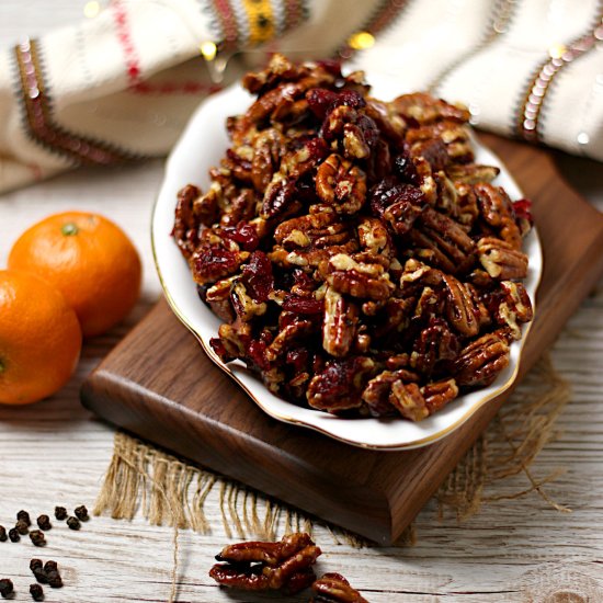 Cranberry Orange Candied Pecans