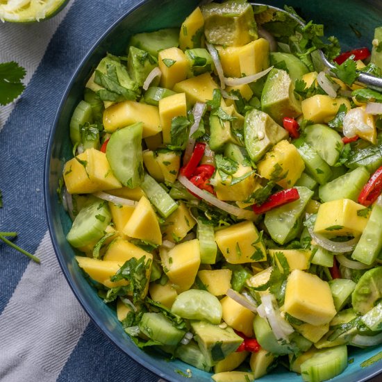 Mango Salad with Avocado and Cucumbers