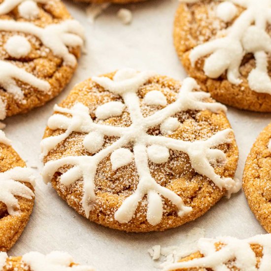 Iced Molasses Cookies