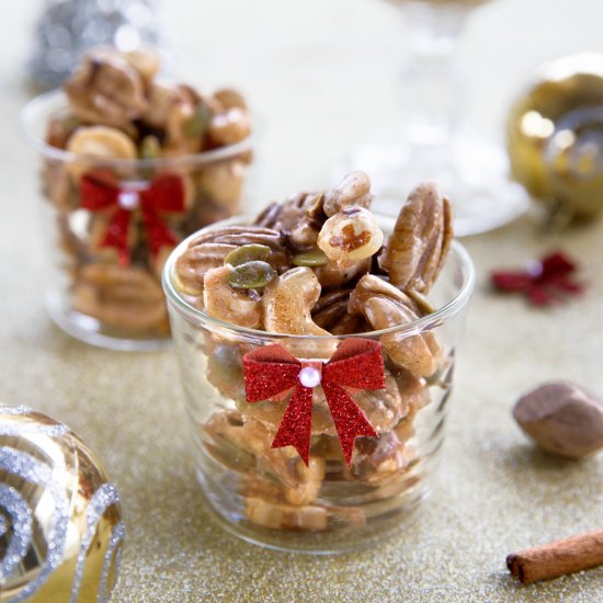 Vegan Eggnog Candied Nuts