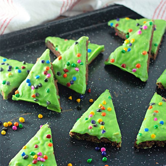 Christmas Tree Cosmic Brownies