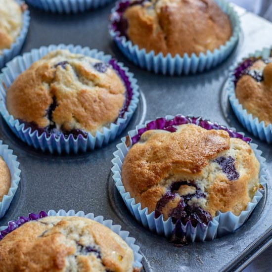 Banana Blueberry Muffins