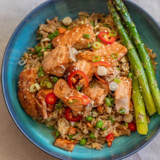 Air Fryer Teriyaki Salmon Bites