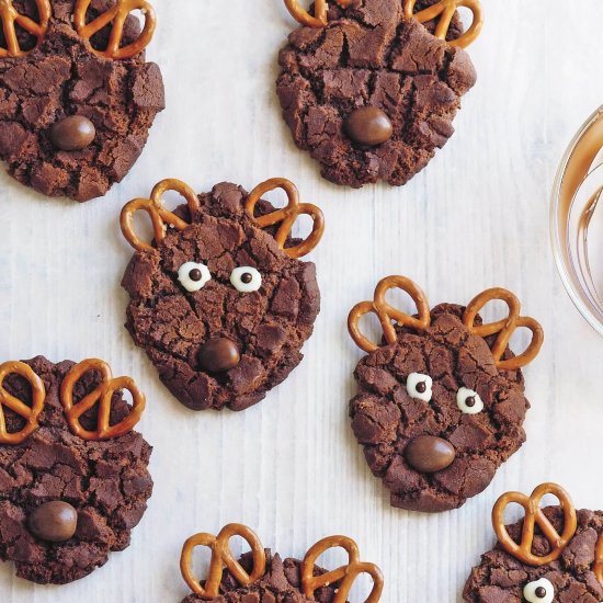 Reindeer Pretzel Cookies