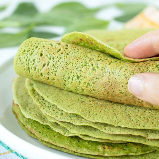 Green Spinach Wraps (Gluten-Free)