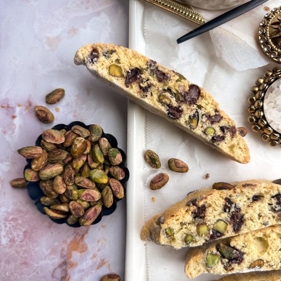 Pistachio Chocolate Biscotti