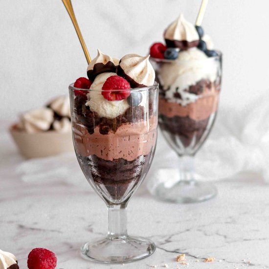 Chocolate brownie trifle