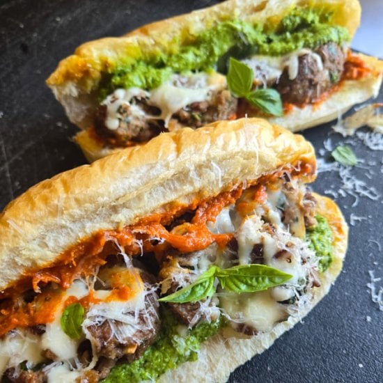 Smashed Meatball Rolls