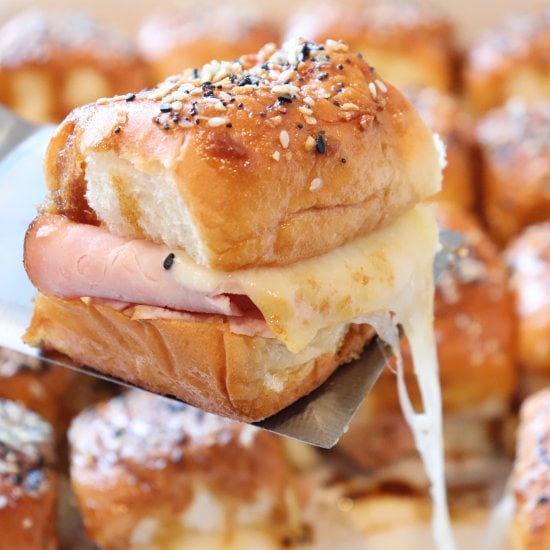 Everything Bagel Ham & Cheese Sliders