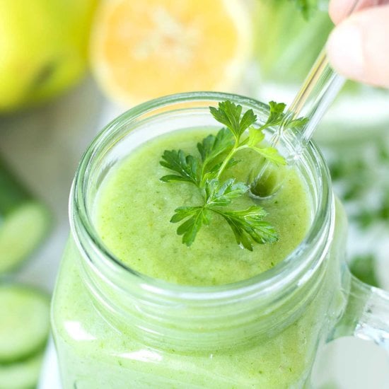 Green Parsley Smoothie (No Banana)